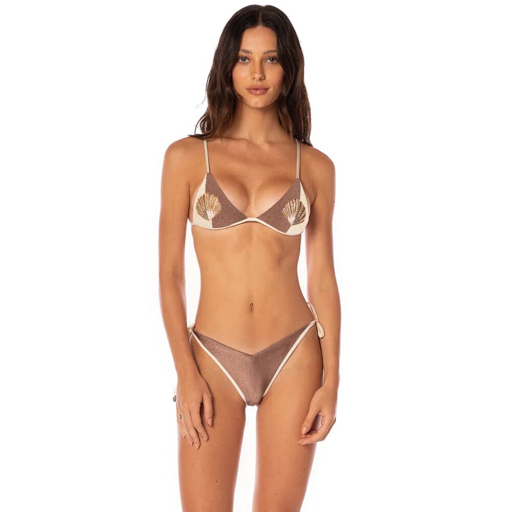 Maaji Mocha Pearl Acanthus Bikini Top NWT VARIOUS SIZES